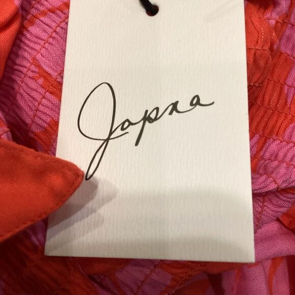 NWT Japna Tropical Floral Smocked One Shoulder Resortwear Maxi Dress size M - Picture 9 of 10